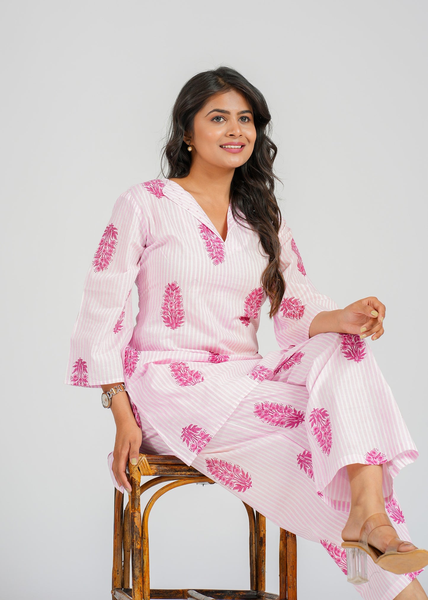 Floral on Stripes Co-Ord Set