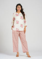 Rose Blooms Printed Co-Ord Set