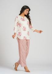 Rose Blooms Printed Co-Ord Set