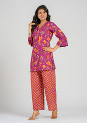 Burgundy Roses Co-Ord Set