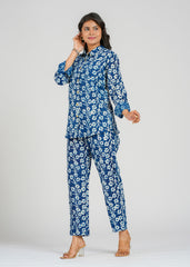 Natural Indigo Printed Co-Ord Set
