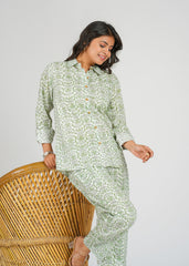 Grey Lotus Printed Co-Ord Set