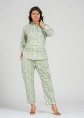 Grey Lotus Printed Co-Ord Set