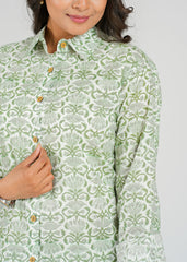 Grey Lotus Printed Co-Ord Set