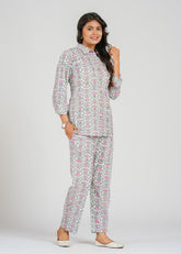 Pink Lotus Printed Co-Ord Set