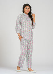 Pink Lotus Printed Co-Ord Set