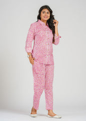 Peach Floral Printed Co-Ord Set