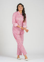 Peach Floral Printed Co-Ord Set