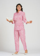 Peach Floral Printed Co-Ord Set