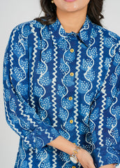 Natural Indigo Printed Co-Ord Set