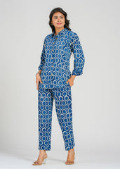 Natural Indigo Printed Co-Ord Set