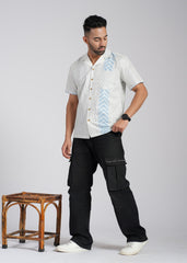 Cotton Poplin Half Sleeve Printed Shirt