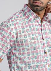 Cotton Printed Half Sleeve Shirt