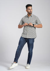 Cotton Printed Half Sleeve Shirt
