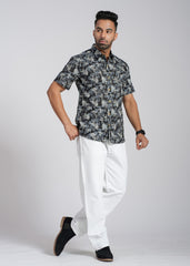 Cotton Printed Half Sleeve Shirt