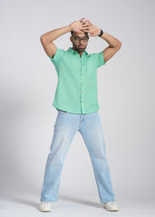 Cotton Printed Half Sleeve Shirt