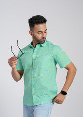 Cotton Printed Half Sleeve Shirt