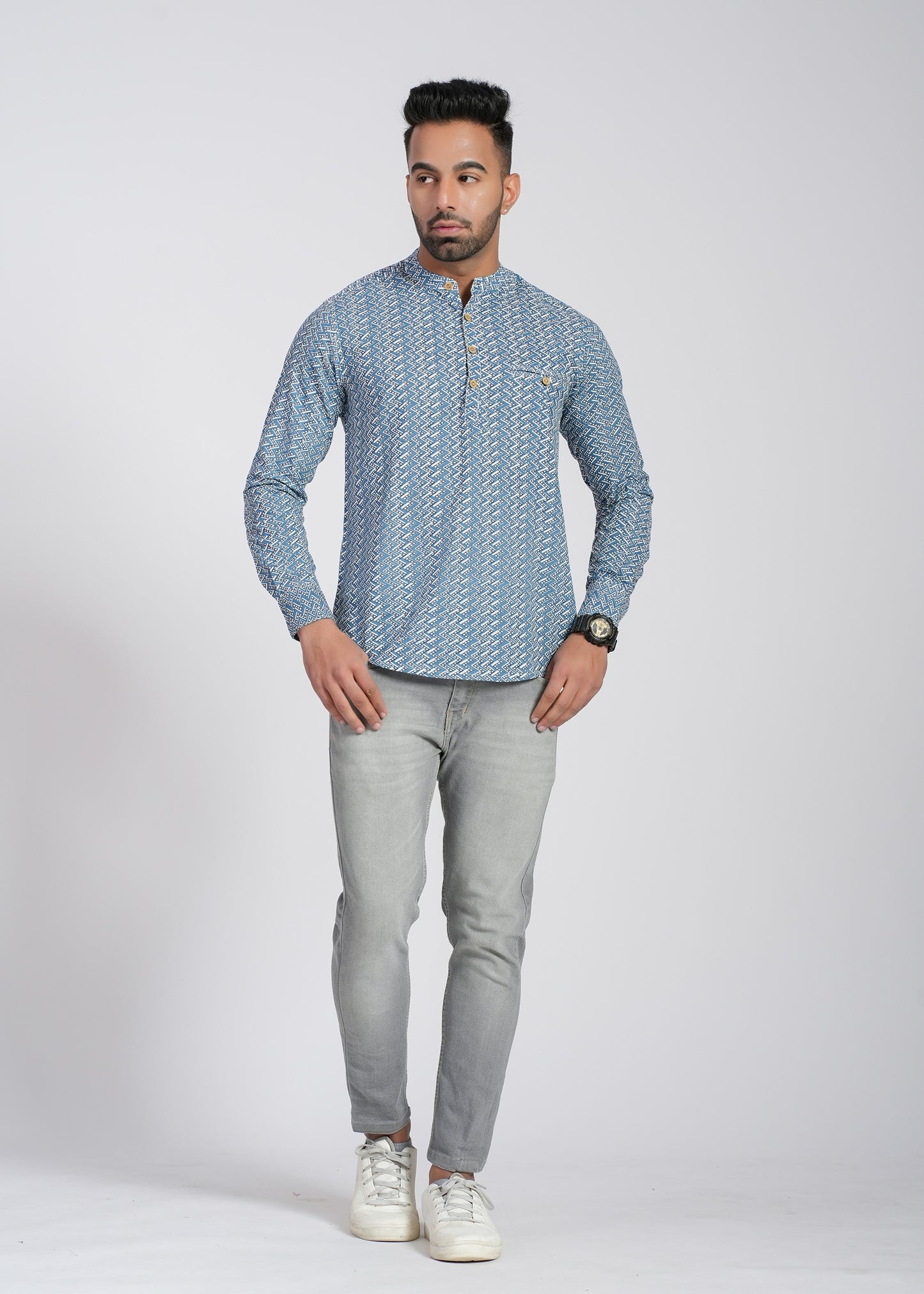 COTTON PRINTED FULL SLEEVE SHIRT