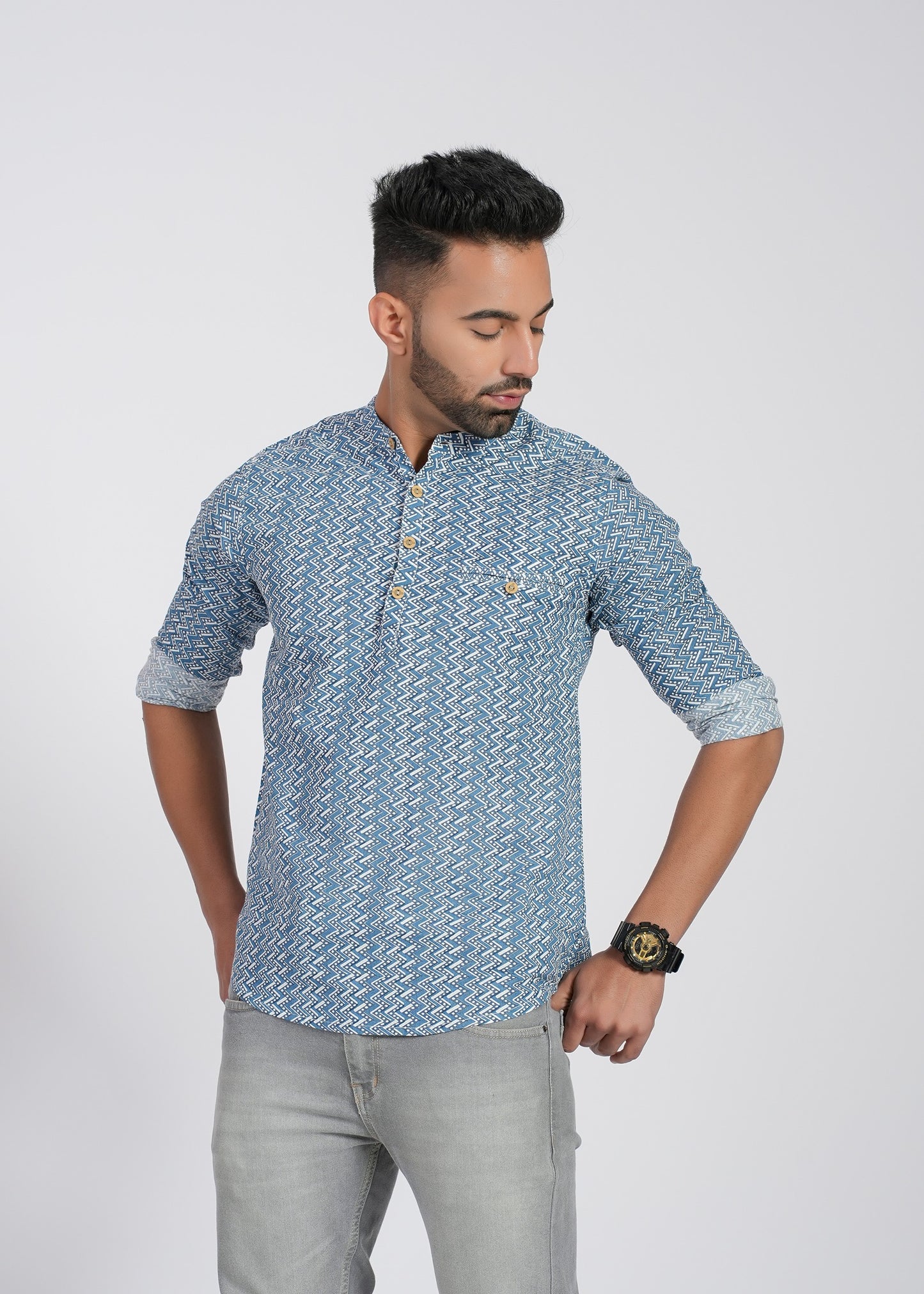 COTTON PRINTED FULL SLEEVE SHIRT