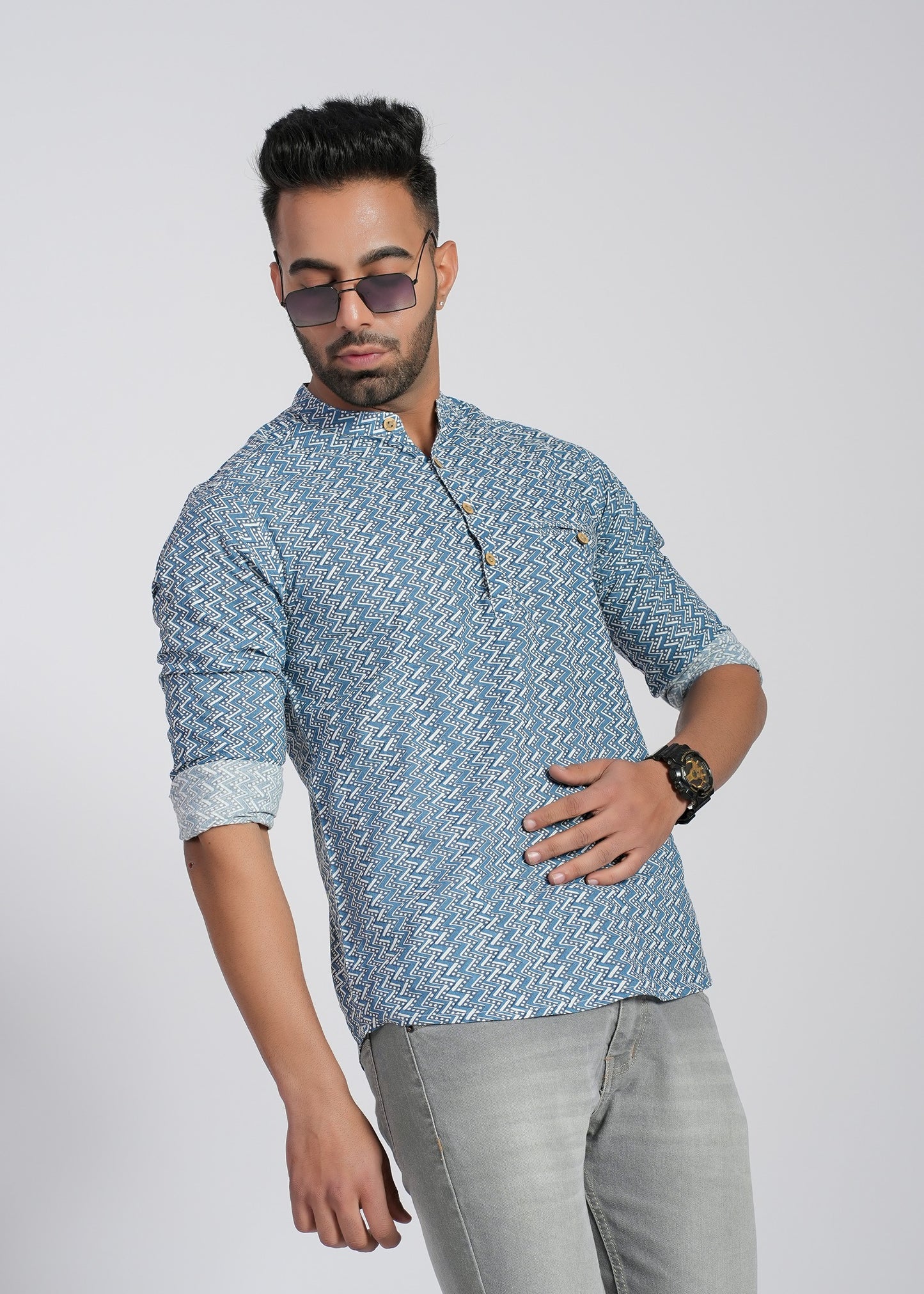 COTTON PRINTED FULL SLEEVE SHIRT