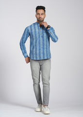 Natural Indigo Cotton Full Sleeve Shirt