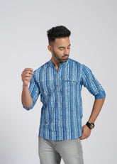 Natural Indigo Cotton Full Sleeve Shirt