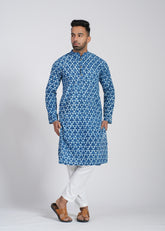 Natural Indigo Cotton Full Sleeve Kurtas