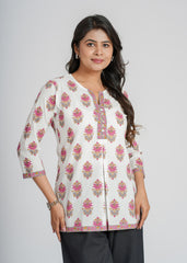 Block Printed Short Kurti