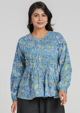 Meadow Block Printed Short Top