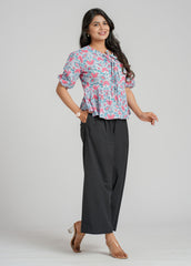 Gardenia Block Printed Short Top