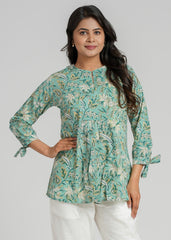 Block Printed Short Top