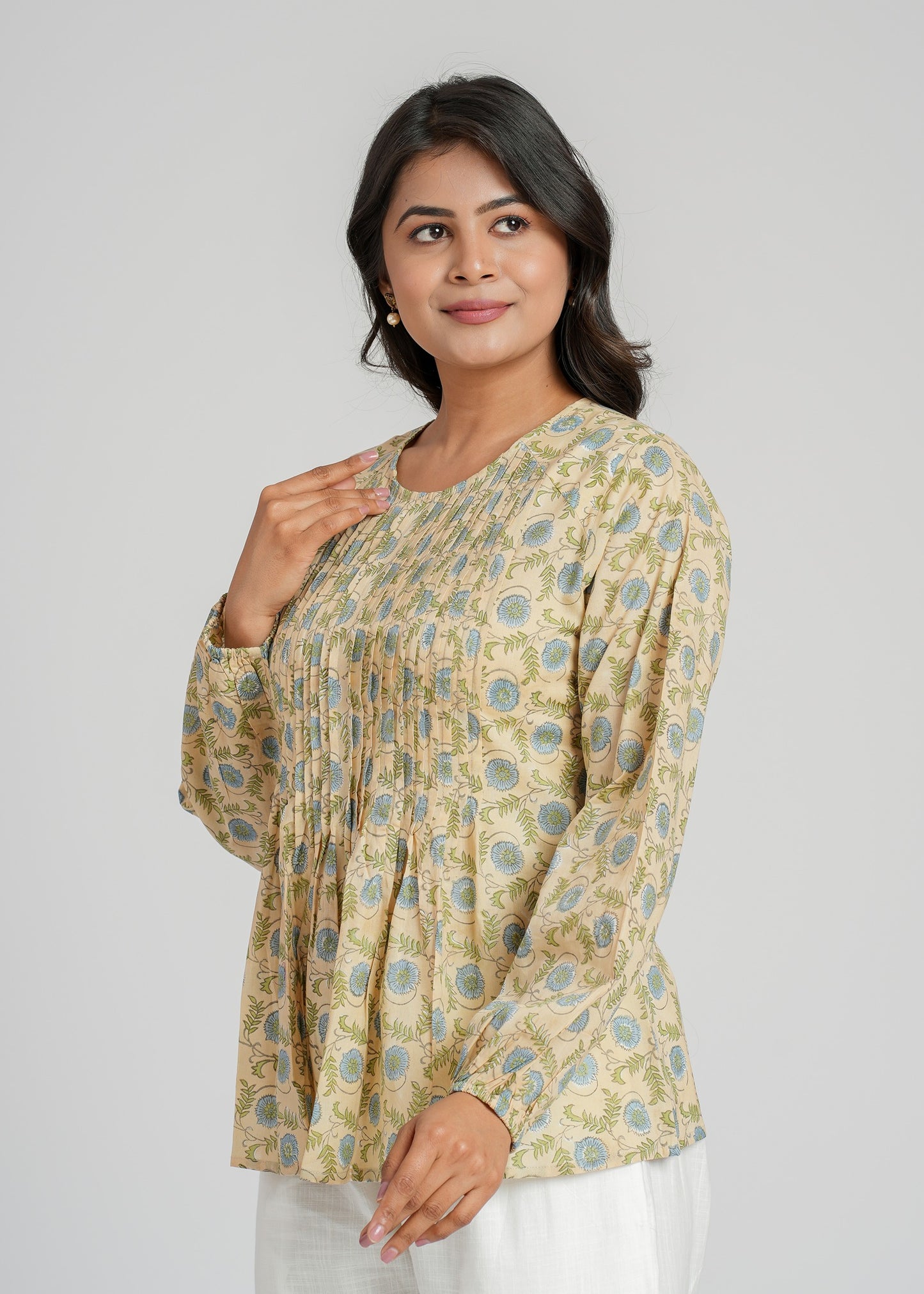 Amy Block Printed Short Top