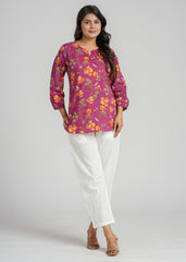 Block Printed Short Kurti