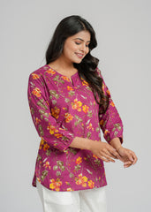 Block Printed Short Kurti