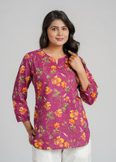 Block Printed Short Kurti