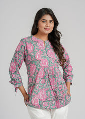 Block Printed Short Top