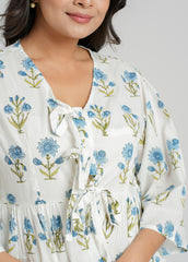 Emmeline Block Printed Short Top