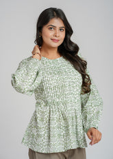 Lydia Block Printed Short Top