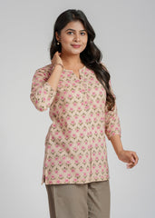 Block Printed Short Kurti