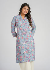 Winter Blooms Printed Cotton Kurta
