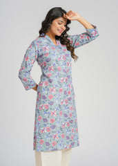 Winter Blooms Printed Cotton Kurta