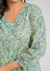 Block Printed Short Kurti