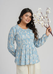 Nora Block Printed Short Top