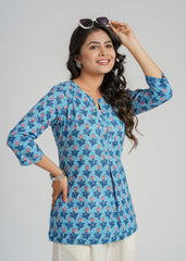 Block Printed Short Kurti
