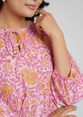 Peony Printed Short Top