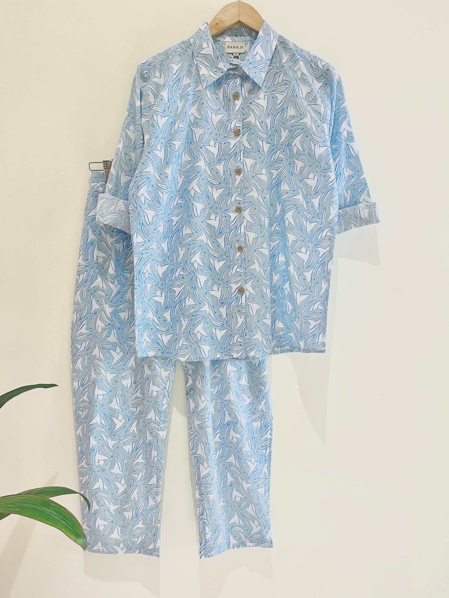 Blue Figure Printed Co-Ord Set