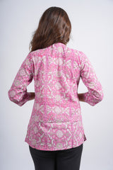 Pink Petal Printed Short Top