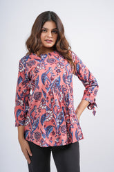 Zyra Flair Block Printed Short Top