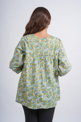Petal Whimsy Block Printed Top