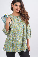 Petal Whimsy Block Printed Top